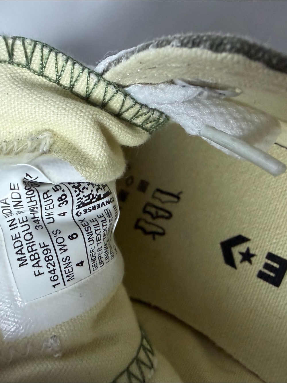 Converse All Star Low Tops in "Washed Ashore" Green Gray color - Picture 4 of 8